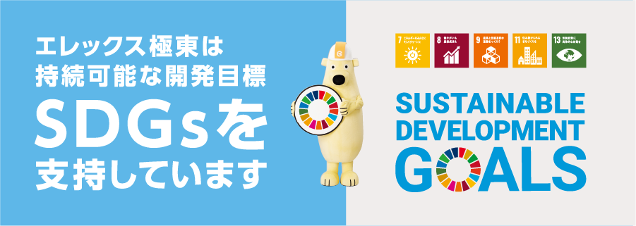 エレックス極東は持続可能な開発目標SDGsを支持しています